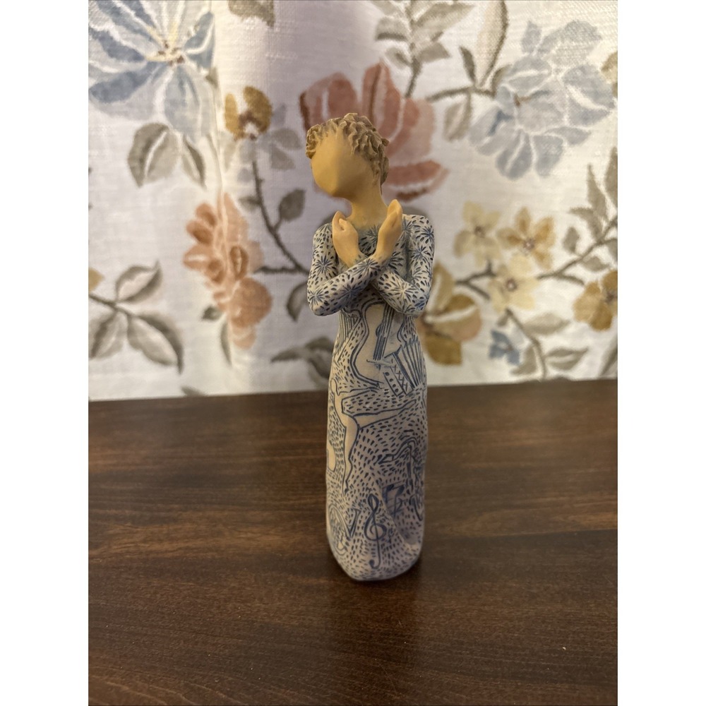 Willow Tree Music Speaks Woman Figurine Musical Notes Blue Dress 2022 Lordi